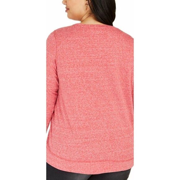 Style & Co Plus Size Shirt Top Women's 3X Red JOYFUL Positive Graphic NEW - Picture 12 of 12